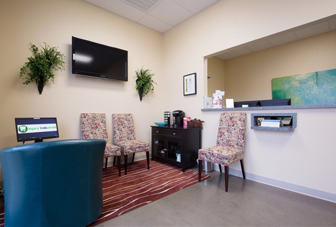 Dental office reception desk