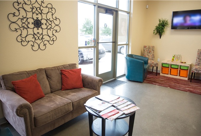 Kid friendly area in dental office waiting room