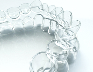 A pair of clear aligners
