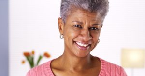 older woman with beautiful smile