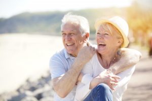 laughing older couple