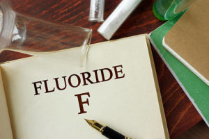 Fluoride typed into a book